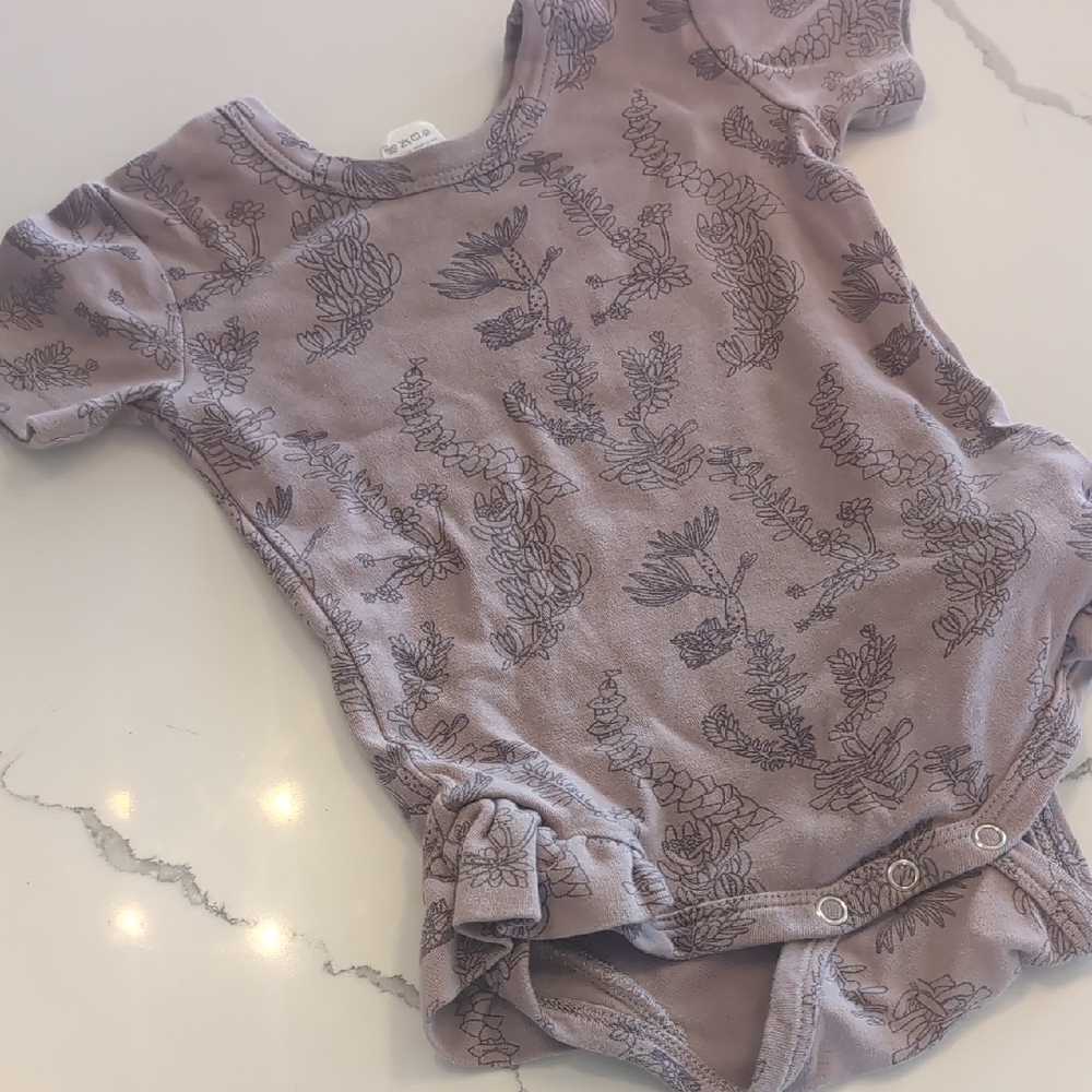 kate quinn mauve floral baby bodysuit